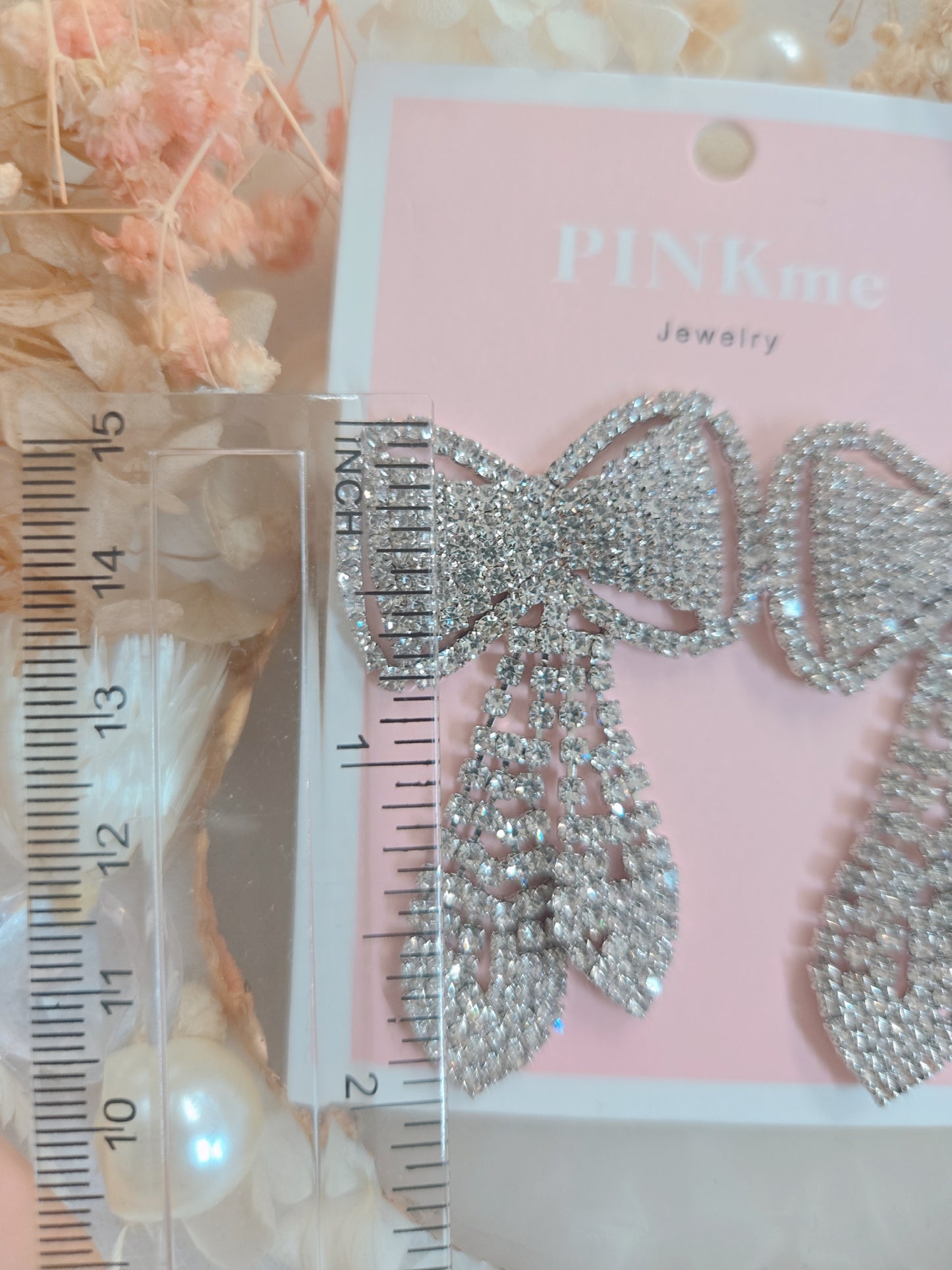 Ribbon Bling Bling Drop Earring