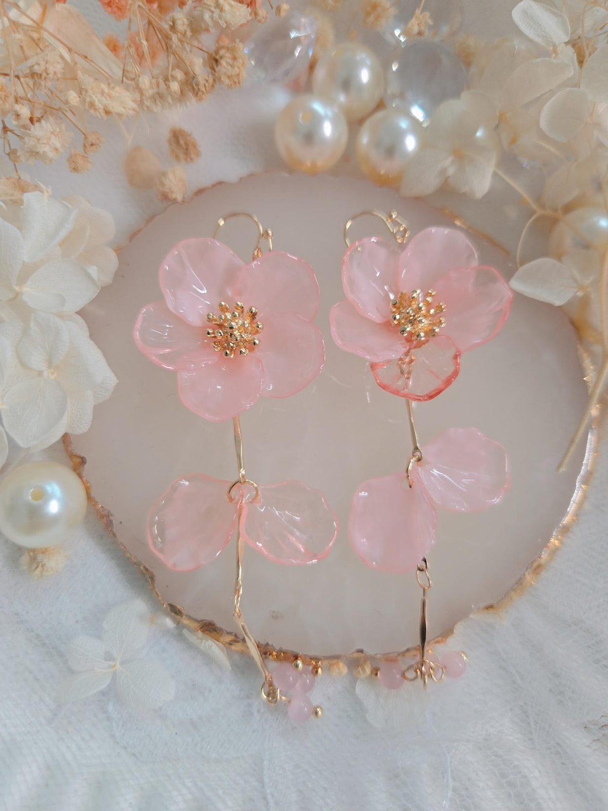 Dainty Flower Drop Earrings