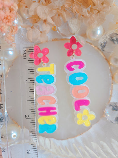 Teacher Cool Multi Color Drop Earring