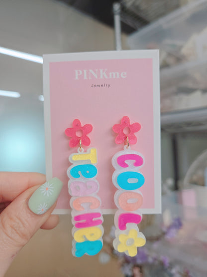 Teacher Cool Multi Color Drop Earring